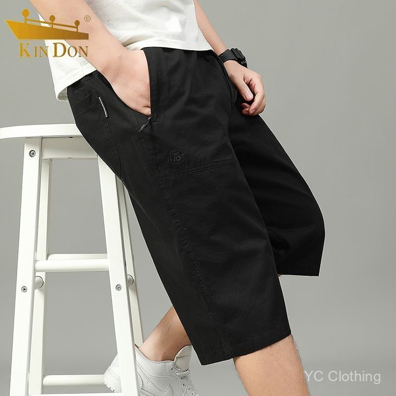 Quần crop vừa vặn cotton nguyên chất, màu trơn, dây rút và dây kéo, thoáng khí và thấm ẩm cho mùa hè ASUW