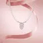 Vòng cổ bạc nơ đường "Heart Kiss" FANCIME