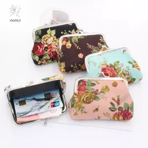 HNKMP 1 Chiếc Hoa Hồng Thanh Lịch Mới Canvas Mini Ví Đựng Tiền Xu Zero, lady Zero Ví Và Túi Đựng Tiền Xu Bé Gái Phụ Nữ Thay Đổi Ví.