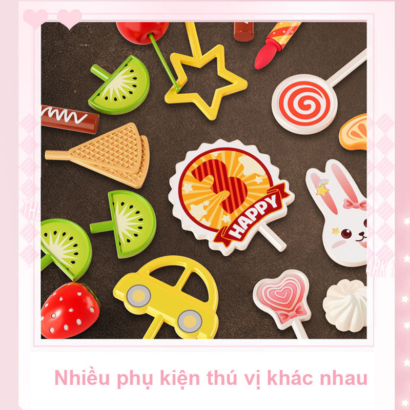 Bánh Trái Cây Cắt Cho Bé – Nến Hát Nhạc, đèn điện, đồ Chơi Sinh Nhật Giả Vờ, Quà Tặng Dễ Thương Cho Bé Gái