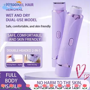 Máy cạo lông điện EBINLANDS, Máy cạo râu điện chống nước hai đầu, Máy cạo lông cơ thể cầm tay Tẩy lông 2 trong 1 Dụng cụ cạo râu nam nữ