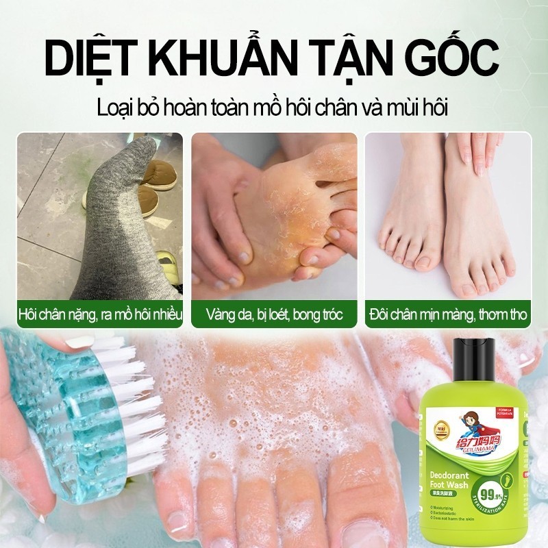 Dung dịch khử mùi chân， Thảo dược, Hạn chế vi khuẩn， Ngăn hôi chân, Ngăn mồ hôi, Lưu hương 48h