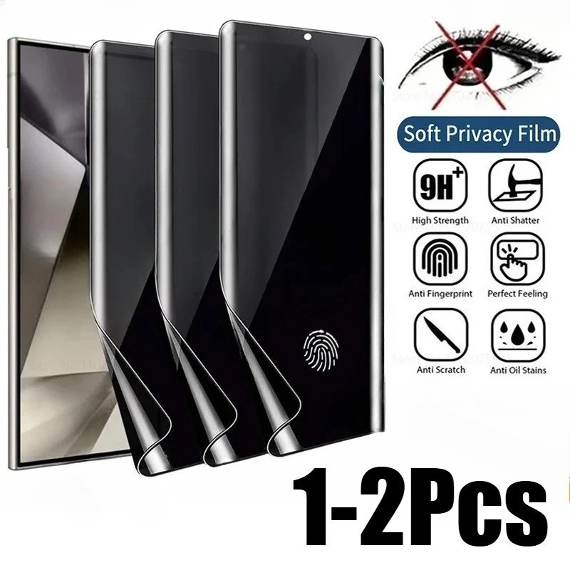 1-2 Chiếc Full Cover Bảo Vệ Màn Hình HD Mềm Cho Honor 400 500 600 600e Smart Lite Pro 4G 5G Chống Rơi Chống Gián Điệp Riêng Tư Chống Ánh Sáng Xanh Hydrogel Phim Matte