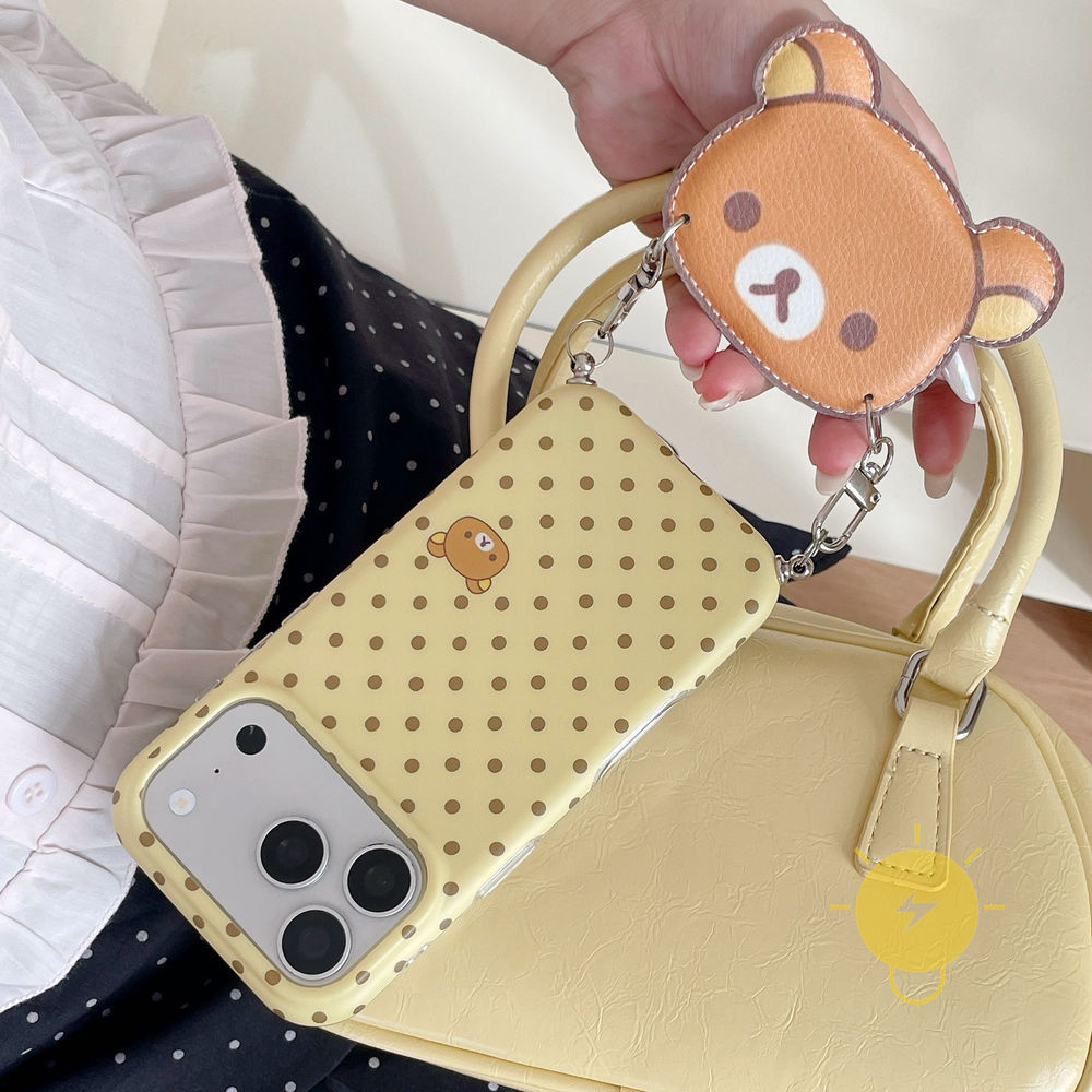 Phone Case For iPhone 17 Pro Max 16 15 TPU Cartoon Pendant Aesthetic Korean Cute