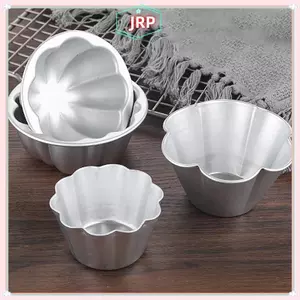 JRP 1 Chiếc Pudding Cup Khuôn Mini Sáo Bánh Chảo Chống Dính Thạch Khuôn Nhanh Nhiệt Hợp Kim Nhôm Nướng Cốc Khuôn JRP