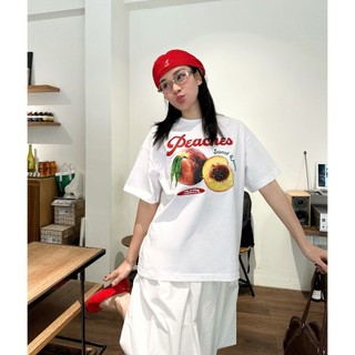 CHÍNH HÃNG - Áo Thun Trắng Form Boxy "FRUIT GARDEN COLLECTION" UNISEX BST Áo Hè Trái Cây