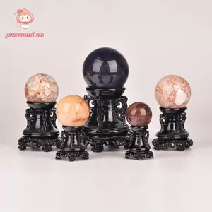 Giá đỡ hình cầu thủy tinh PWSEND Máy tính để bàn Giá đỡ bóng pha lê khoáng chất sáng tạo