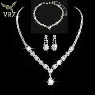 VRZ Nữ Thời Trang Móng Vuốt Dây Xích Cutout Nelace Bông Tai Bộ Trang Sức Cô Dâu Trang Sức Trang Sức Tiệc Cưới Ngày Lễ Quà Tặng HOT