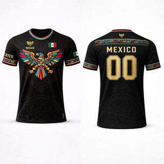 Mexico Retro In Áo Thể Thao Cờ Mexico Đồ Họa Thời Trang Áo Thun Bóng Đá Mùa Hè Unisex Thoáng Khí Nhanh Khô Áo Thường Ngày