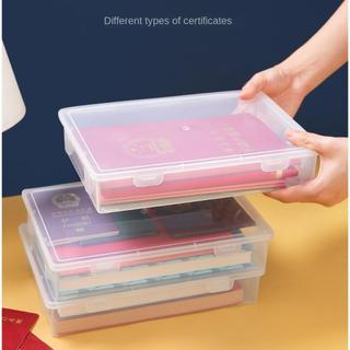 INENK Hộp đựng hồ sơ chứng chỉ, Hộp đựng tài liệu bằng nhựa, Hộp lưu trữ hình vuông có tổ chức