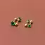 AN.MART 1 Đôi Bông Tai Tragus Xanh Tròn Nhỏ Stud Lobe Xuyên Sụn Stud Xoắn Trang Sức Cz Barbell Xuyên Bông Tai VN
