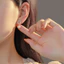 Hợp Thời Trang Tính Khí Vòng Hoa Bạc Kim Bông Tai Nữ Nàng Tiên Cá Bông Tai Đơn Giản Phù Hợp Với Bông Tai U10L