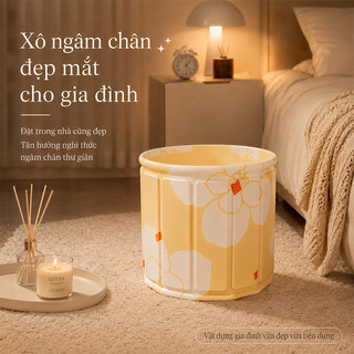 Xô Ngâm Chân Gấp Gọn Chất Lượng Cao Cách Nhiệt Chất Lượng Cao Từ 7 Lớp Vải Oxford Chống Thấm Nước Và Cách
