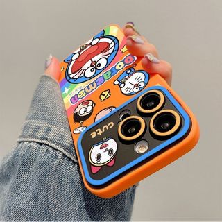 Ốp Điện Thoại Di Động Mềm Rainbow Doremon Thích Hợp Cho iPhone 7Plus 16ProMax Premium 14Plus 13Pro Hợp Thời Trang 15Pro 12ProMax Creative 11 XR 17PRO Ốp Điện Thoại Cửa Sổ Lớn Chống Sốc Chống Sốc