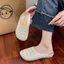 Dép nửa PYCOU Baotou, Dép đế phẳng nhẹ thoáng khí, Dép sandal thoáng khí chống trượt thanh lịch cho nữ