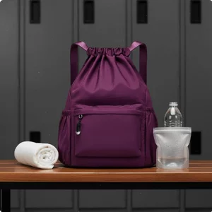 Túi Tách Khô Ướt Dung Tích Lớn Nhiều Túi Nylon Sackpack Cho Vận Động Viên, Học Sinh, Đi Biển