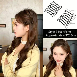 4 Miếng Tăng Cường Âm Lượng Tóc Vô Hình Kẹp Ngược Chèn Lược Cho Bun, Kiểu Tóc Công Chúa & Kiểu Tóc Flyaway