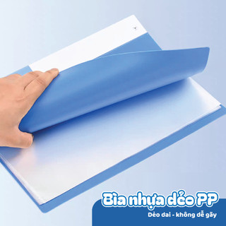 Bìa Lá A4 Chống Thấm Nước, Tệp Đựng Tài Liệu 30/40/60 Lá Nhiều Ngăn, Thiết Kế Cho Học Sinh Và Văn Phòng