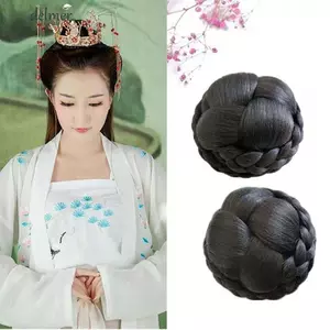 DELMER Bện Tóc Bun Tự Nhiên Chignon Tóc Giả Tóc Giả Nữ Vũ Công Tóc Bọc Tóc Miếng Bọc
