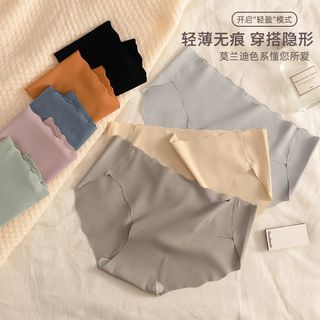 4 Chiếc Giữa Eo Quần Lót Nữ Băng Lụa Thoáng Khí Liền Mạch Quần Lót Học Sinh Plus Kích Thước Quần Đùi