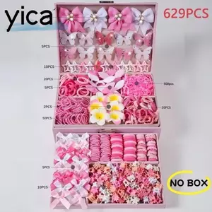 Dây buộc tóc YICA Girls, Bộ phụ kiện tóc nhiều màu sắc đàn hồi cao, Frangipani No Hurt Hair Ties Bộ quà tặng công chúa