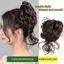 JRP Tổng Hợp Tóc Bun Chignon Lộn Xộn Xoăn Kẹp Tóc Co Giãn Scrunchy Giả Tóc Miếng Cho Nữ Kẹp Tóc JRP