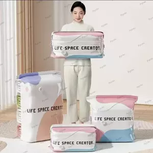 Túi lưu trữ chân không PYCOU, Túi hút chân không nén nén nén khối, Túi nén tiết kiệm không gian có thể tái sử dụng Túi nén lưu trữ Desig Lưu trữ lưu trữ Lưu trữ di chuyển