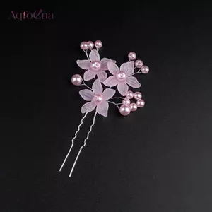 AqToCna Ngọc Trai Hoa Tiara, Trang Trí Tóc Mờ, Trang Sức Cưới Cô Dâu Handmade, Kẹp Tóc Ngọc Trai AqToCna
