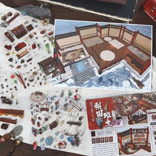 My Cabin 33.0 Quá Khổ Cảnh Quan Dán My Cabin Ba Mươi Ba Ba Sổ Tay Vui Nhộn diy Dán