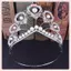 JRP Handmade Ngọc Trai Cô Dâu Pha Lê Tiara Tóc Lớn Vương Miện Cuộc Thi Đảng JRP