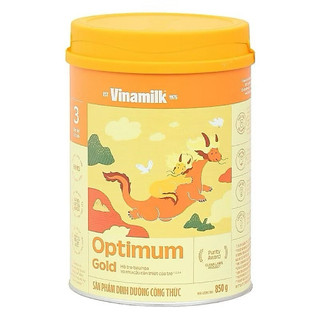 Sữa Bột Vinamilk Optimum Gold 3 Lon 850g Mẫu Mới Cho Bé 1-2 Tuổi Hỗ Trợ Tiêu Hóa