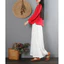 Áo Sơ Mi Nữ Dài Tay Mùa Xuân Màu Đỏ Chắc Chắn Nữ Thường Ngày Trung Quốc Vintage Sườn Xám Áo Sơ Mi