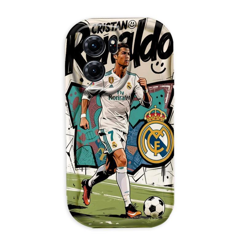 Thích hợp cho OPPO A5X A6 Pro A6X 4G 5G 3D Thẩm Mỹ TPU Mềm World Cup Cristiano Ronaldo Trường Hợp Điện Thoại Chống Sốc Sinh Viên