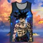 DBZ Super Saiyan Goku 3D Tank Top Unisex, Áo Vest không tay thoáng khí mềm mại cho thể thao tập thể dục