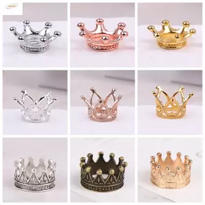 Mô hình vương miện kim loại mini ZENZON, Đồ chơi mô hình Đồ trang trí Nhà búp bê Vương miện kim loại thu nhỏ, Hợp kim trang trí bằng đồng vàng lãng mạn Công chúa mini Vương miện Nhà búp bê