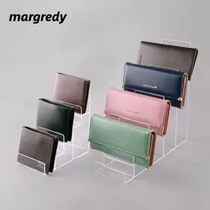 MARGREDY Display Risers, Kệ trưng bày rắn trong suốt, Giá đựng đồ trang sức Acrylic 2-5 tầng Ví đựng túi xách
