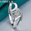 URMYLADY Bạc 925 Trái Tim Thiên Thần Zircon 7-10 # Nhẫn Nữ Cưới Quyến Rũ Đính Hôn Trang Sức Thời Trang
