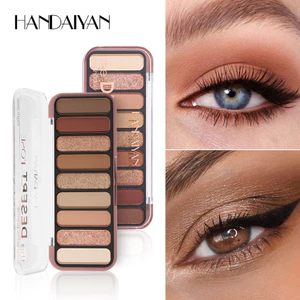 Bảng Phấn Mắt Chín Màu Matte handaiyan Pearly Fine Nhấp Nháy Màu Đất Một Bảng Đa Năng Xuyên Biên Giới Exclus