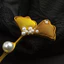 Handmade Sườn Xám Đĩa Nút Ngọc Trai Trung Quốc Ginkgo Nút Cứng Phong Cách Retro Đường Phù Hợp Với Bện Nút Trang Trí 6.7