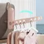 ST2 4 Móc Treo Quần Áo Gấp Nhiều Lỗ Tiết Kiệm Không Gian Sắp Xếp Di Động Cho Tủ Quần Áo Cửa Ban Công Sử Dụng TS2