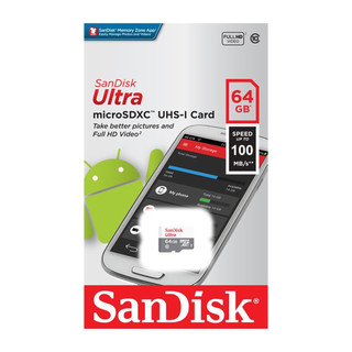 Thẻ Nhớ MicroSDXC SanDisk Ultra 64GB 100MB/s 533X UHS-I - Chính Hãng | A1 | Bảo Hành 5 Năm