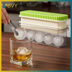 BVY Thực Phẩm Silicon Đá Bóng Khuôn 1 Bộ Khay Tủ Đông Hình Đa Giác Cho Thanh Gia Đình Đồ Uống Lạnh Dễ Dàng.