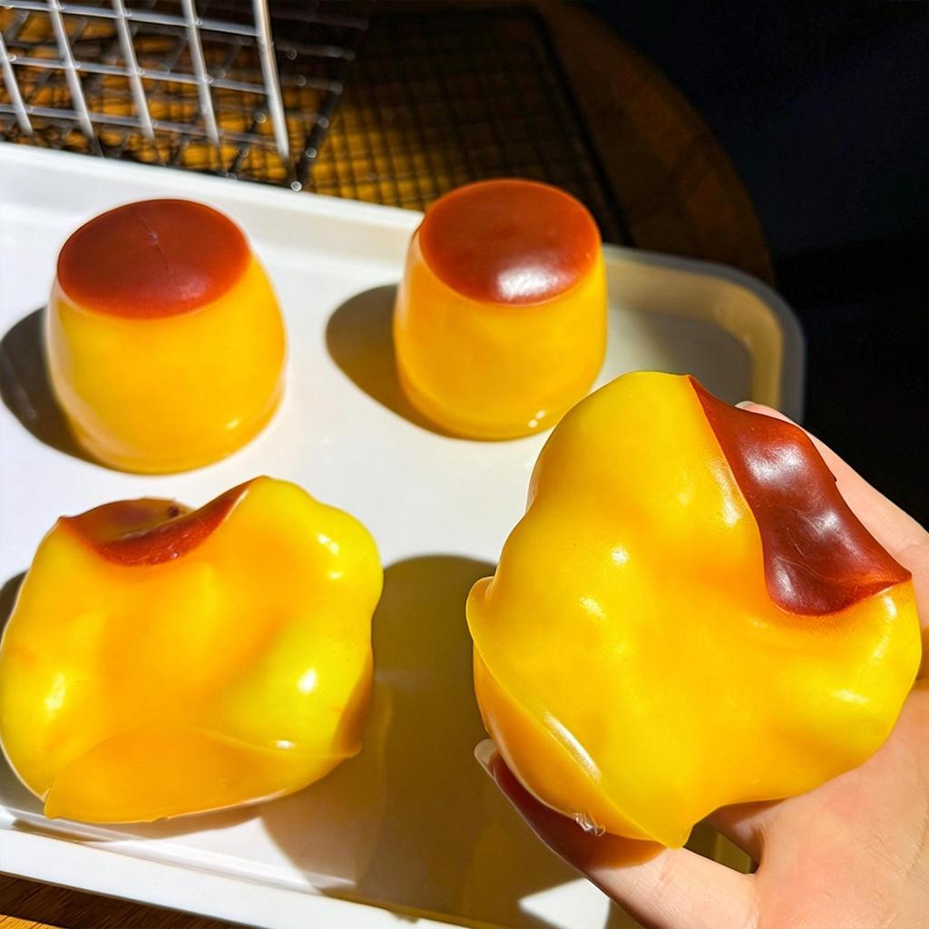 Pudding Căng Thẳng Bóng Squishy Hình Thực Phẩm Pudding Bóp Bóng Fidget Đồ Chơi Cảm Giác Giảm Căng Thẳng Cho Trẻ Em Quà Tặng