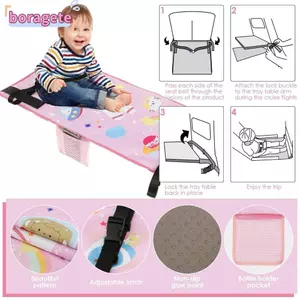 Giường Bàn Đạp Bé BORAGETE, Giường Máy Bay Di Động, Du Lịch Trẻ Em Hoạt Hình Dễ Thương Võng Máy Bay Trẻ Em