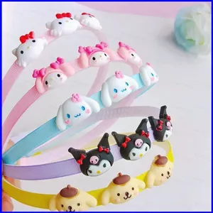 GN HOT Dễ Thương Trẻ Em Rửa Mặt Dây Buộc Tóc Sanrio Quế Giai Điệu Hoạt Hình Phụ Kiện Ngọt Kuromi NG