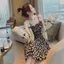 Mùa Hè Phong Cách Mới Kích Thước Lớn Áo Cardigan Mỏng Sling Đầm Hai Mảnh Phù Hợp Với Béo mm Bao Bụng Ôm Hơn Nhìn Hoa Pháp Đầm