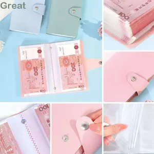 GREAT 100 Phong Bì Thử Thách Tiết Kiệm Tiền, PU Làm Giàu Qua Đêm Bộ Sưu Tập Tiền, Ngộ nghĩnh Tiết Kiệm Tiền Có Thể Tái Sử Dụng Tiết Kiệm Chống Thấm Nước Chất Kết Dính Cặp Đôi