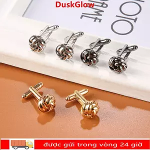 Khuy măng sét hợp kim DUSKGLOW, Khuy măng sét hợp kim màu đen màu vàng cho nam, Áo sơ mi chất lượng cao Phù hợp với còng Liên kết nam