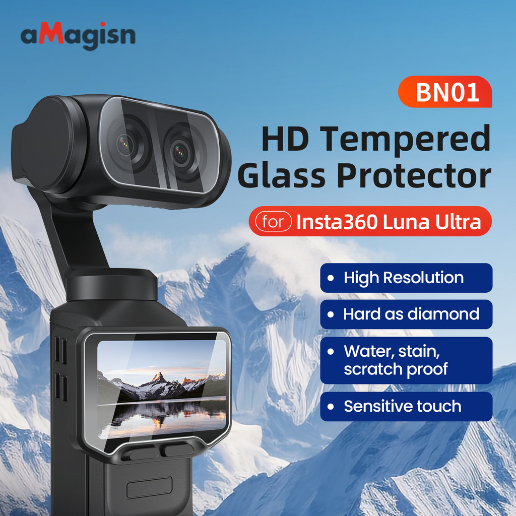 Tương thích với bảo vệ màn hình ống kính Insta360 Luna Ultra, kính cường lực, phụ kiện ống kính máy ảnh Luna