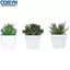 <cosyh>Artificial Potted Plants Set for Home Office Decor Faux Succulent Rose